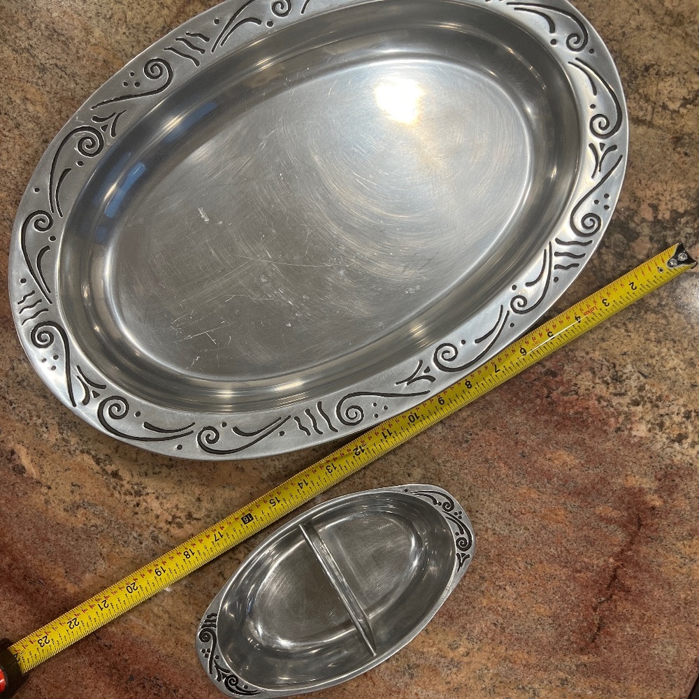 Lenox Spyro Silver dip bowl set